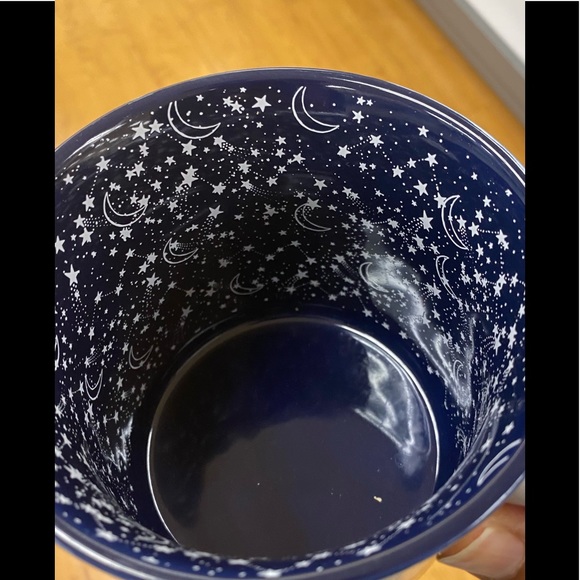 “It’s Just a Phase” Lunar Phase and Stars Coffee Mug White Gold and Blue - Picture 2 of 2